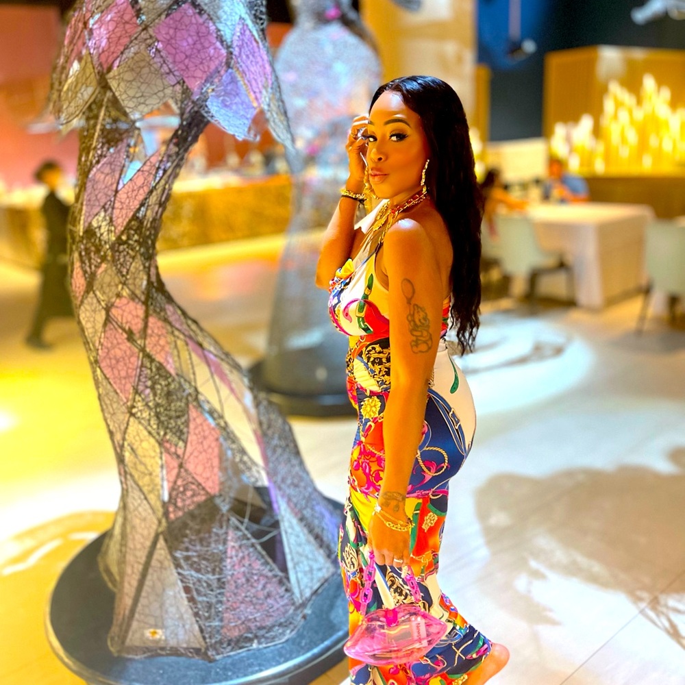 Fashion Nova Bodycon Dress Multi-Color print